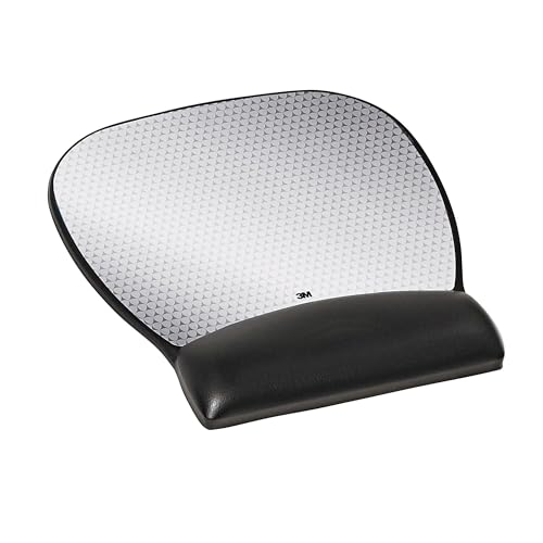 3M PRECISE MOUSE PAD WITH GEL WRIST REST, SOOTHING GEL COMFORT MW310LE - BLACK - Like New