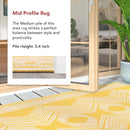 NULOOM 5FT X 8FT LOOMED RECTANGULAR AREA RUG - YELLOW/WHITE - Like New