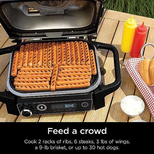 Ninja OG701 Woodfire Outdoor Grill Smoker 7-in-1 Master Grill BBQ Smoker - Grey - Like New