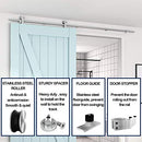 HAHAEMAIL 5FT Top Mount Stainless Steels Sliding Barn Door Hardware B081N2SYSD - Brand New