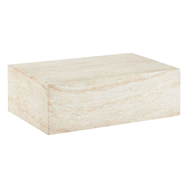 LEISUREMOD MAYA FIBERSTONE COFFEE TRAVERTINE RECTANGULAR ACCENT - Scratch & Dent