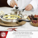 MAGEFESA Family 10-Piece Cookware Set Crafted Stainless Steel, 3 Quart - Silver - Brand New
