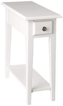 FRENCHI FURNITURE 24'' TALL END TABLE WITH STORAGE - OFF WHITE - Like New