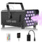 FOG MACHINE 18 LED LIGHTS 13 COLORS 2500CFM FOG 600W FAST SMOKE  - BLACK - Like New