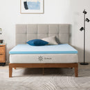 ZINUS 2 IN. NO POCKET GEL COOLING FOAM MATTRESS TOPPER QUEEN OLB-MGT-200Q - BLUE - Like New