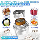 EMSON BIONIC BLADE PERSONAL-SIZED BLENDER 16.5 OZ RECHARGEABLE - CLEAR/WHITE - Like New