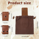 XLIUAX FORAGING BAG WAXED CANVAS POUCH FORAGING POUCH STORAGING - BROWN - Like New