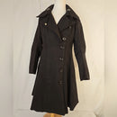 FOREMODE COAT, MIDI, HOODED MEDIUM BLACK - SIZE: WOMEN M - BLACK - Brand New