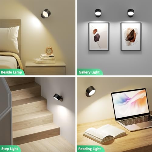 LIGHTBIZ-X120 WALL MOUNTED SCONCES 3000MAH RECHARGEABLE BATTERY - BLACK - Like New