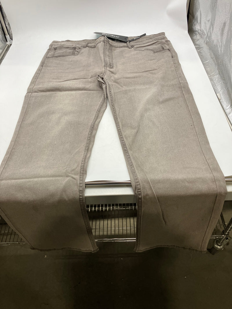 7GROOVE 7 GROOVE MEN'S JEANS STRAIGHT DENIM - SIZE: MEN 40/32 - LIGHT GRAY - Brand New