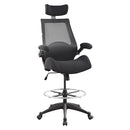 BOLISS Drafting Chair Tall Office Chair with Flip-up Armrests Ergonomic - Black - Like New
