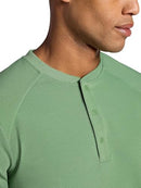 GAM233TL02 Gaiam Men's Cozy & Cool Henley Standard Fit, Size L, Loden Frost - Brand New