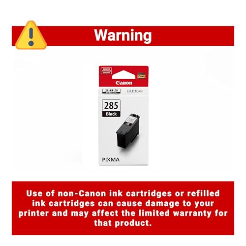 Canon PG-285 Genuine Black Ink Cartridge, Compatible with TR7820, TS7720/7722 - Brand New