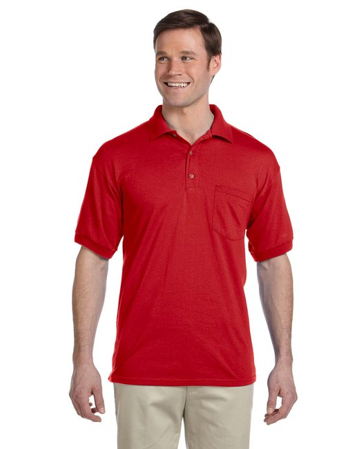 G890 Gildan Adult 50/50 Jersey Polo with Pocket New