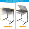 LORYERGO TV Tray - TV Table Folding Table Trays w/6 Height 3 Tilt Angle - BLACK Like New