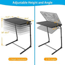 LORYERGO TV Tray - TV Table Folding Table Trays w/6 Height 3 - Scratch & Dent