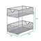 MIND READER NETWORK COLLECTION 2-TIER METAL MESH SLIDING BASKET STORAGE - SILVER - Like New