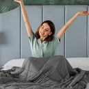 CYMULA WEIGHTED BLANKET ADULTS (15LBS 60"X80" QUEEN SIZE) - COOLING BREATHABLE - Like New