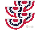 CONEATNESS 3 X 6 FT USA BUNTING FLAGS, 4 PACK - RED/BLUE - Brand New