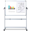 VIZ-PRO DOUBLE-SIDED MAGNETIC MOBILE WHITEBOARD 48 X 36 IN, ALUMINIUM - WHITE - Like New