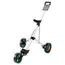Golf Push Cart Lightweight Foldable 3-Wheel Golf Cart Locking Foot Brake - Brand New