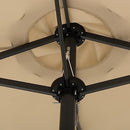 Sunjoy Triple Canopy Umbrella with Base, 178.74in L x 104.72in W x 96.46in H - Like New