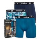 HURLEY MEN'S REGRIND BOXER BRIEFS -  3 PACK - SIZE M 32-34"  - MULTICOLOR - BLUE - Like New