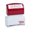 944-916 Office Depot Pre-Inked Message Stamp, Red/White - Brand New