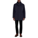 532SW600 COLE HAAN MENS FULL ZIP WOOL PLUSH CAR COAT SIZE MEN SMALL NAVY - Brand New