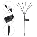 GUSTAVE 8LED SOLAR FIREFLY OUTDOOR WATERPROOF STAKE LIGHTS GARDEN DECORATIVE 4PK - Like New