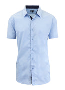 GALAXY BY HARVIC MEN'S BUTTON DOWN DRESS SHIRT - SIZE: 2XL - LIGHT BLUE - Brand New