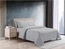KATHY IRELAND HOME ULTA SOFT COOL MAX 6PC SOLID MICROFIBER KING SHEET LIGHT GRAY - Like New