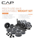 CAP BARBELL 66 LB MULTI-USE ADJUSTABLE WEIGHT SET - VERSATILE DUMBBELL - GRAY - Like New