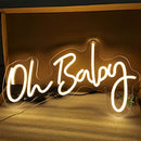 99 lighting Oh Baby Large Size 21.8X11.8 inches Neon Sign for Wall Decor - Brand New