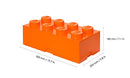 LEGO Storage Brick 8 12.1 L Storage Box with Lid Orange - Brand New