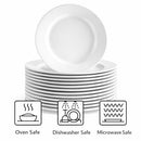 CAC China RCN-8 Clinton Rolled Edge 9" ROUND Porcelain Plate Set 24 - B008RGS0SI - Brand New