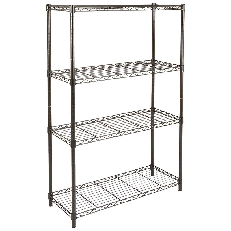 AMAZON Basics 4-Shelf Adjustable Steel Wire Rack Storage Shelving Organizer - Like New