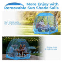 Pop Up Bubble Tent 4-8 People 10x10ft Large Oversize Weather Proof Pod - Blue - Like New