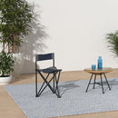 PACIFIC PASS LIGHTWEIGHT PORTABLE TRIPOD CAMP CHAIR - NAVY/GRAY - Like New