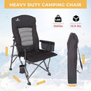 QAOYAL CAMPING CHAIRS FOR ADULTS, ADJUSTABLE BACKREST HEAVY DUTY - BLACK - Like New
