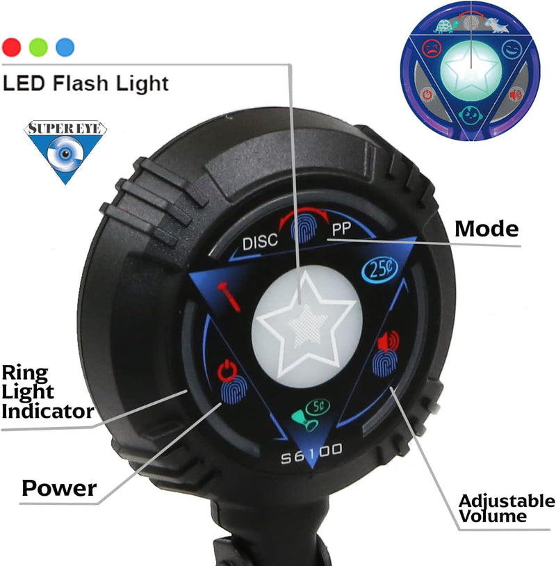 SuperEye Junior Metal Detector for Kids, IP68 Waterproof 6" - Scratch & Dent