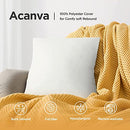 ACANVA 26X26 INCH, 2 COUNT, THROW PILLOW INSERTS, SQUARE EURO SHAM - WHITE - Brand New