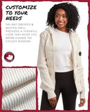 CANADA WEATHER GEAR WOMEN'S LIGHTWEIGHT QUILTED JACKET KNIITED IVORY M - Brand New