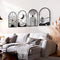 Glamativity 4 Pack Black Metal Wall Art, 3D Textured (MD007-1 SHO-Black Boho) - Like New