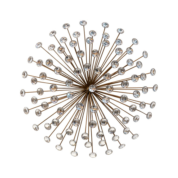 STRATTON HOME DECOR BRONZE ACRYLIC BURST METAL AND ACRYLIC ART DECO WALL ART - Like New