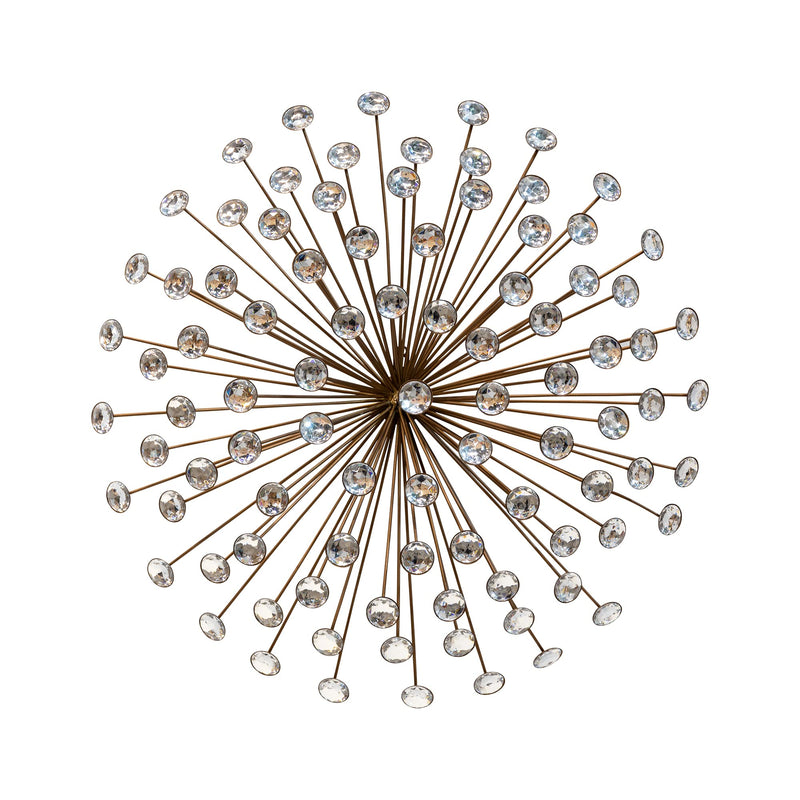 STRATTON HOME DECOR BRONZE ACRYLIC BURST METAL AND ACRYLIC ART DECO WALL ART - Like New