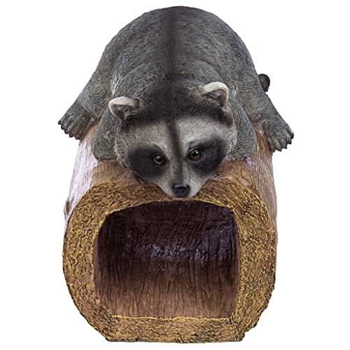 DESIGN TOSCANO RAIDER THE RACCOON GUTTER GUARDIAN QM13071 - GRAY AND BROWN - Like New