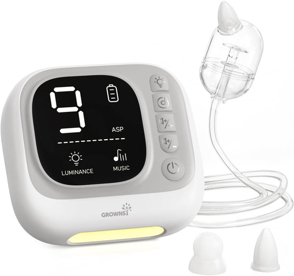 GROWNSY BABY NASAL ASPIRATOR ELECTRIC NOSE SUCTION CUP MACHINE FOR BABIE - WHITE - Like New