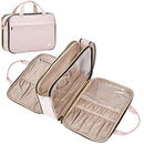 NISHEL TRAVEL MAKEUP BAG STAND UP PORTABLE COSMETIC ORGANIZER - PINK - Brand New