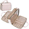 NISHEL TRAVEL MAKEUP BAG STAND UP PORTABLE COSMETIC ORGANIZER - PINK - Brand New